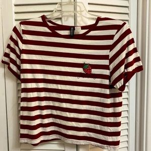 Striped Strawberry Cute Top